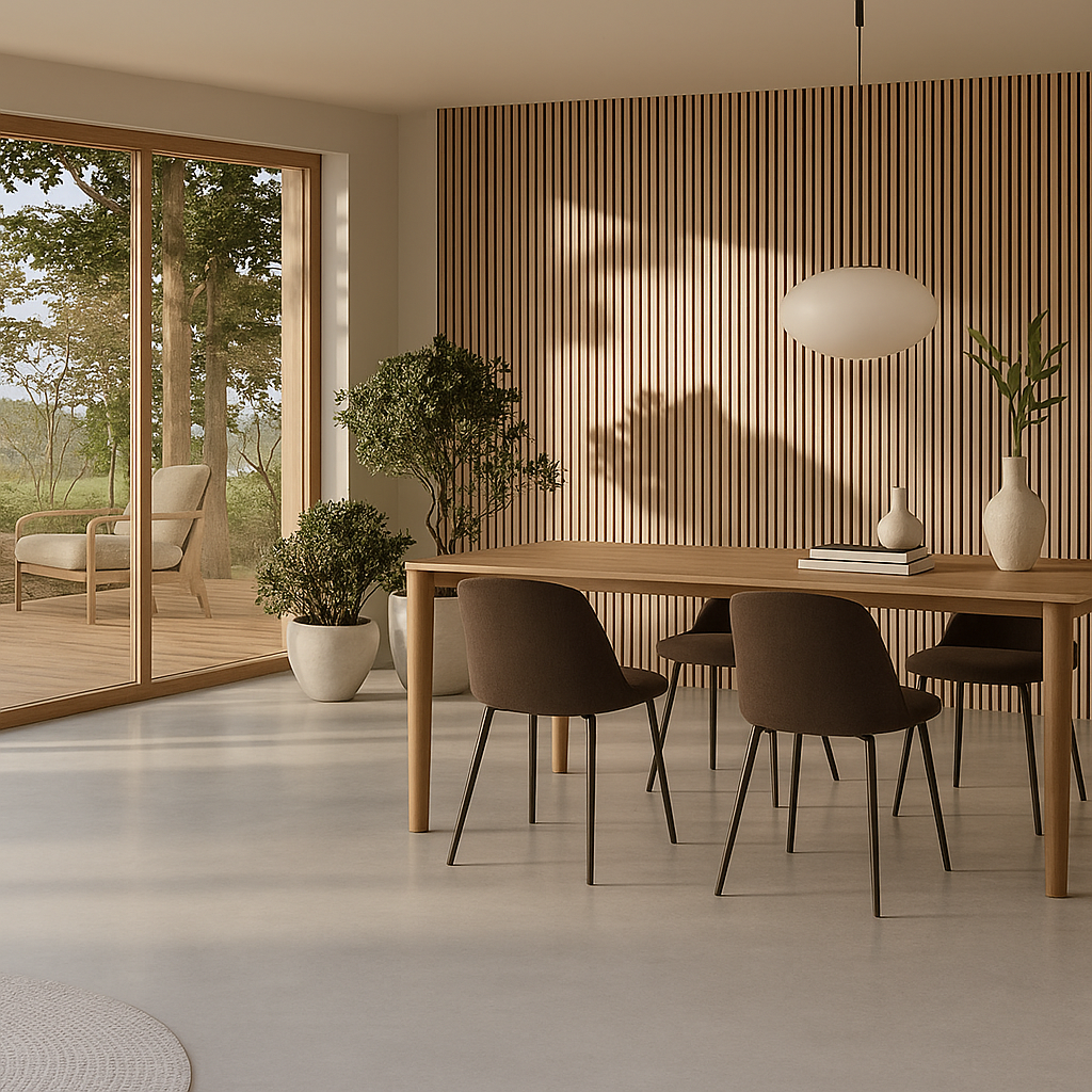 Panel Haus Premium Wide Slat 3-sided Wood Veneer Oak Acoustic Wall Panel - 240cm x 30cm (2 pack)