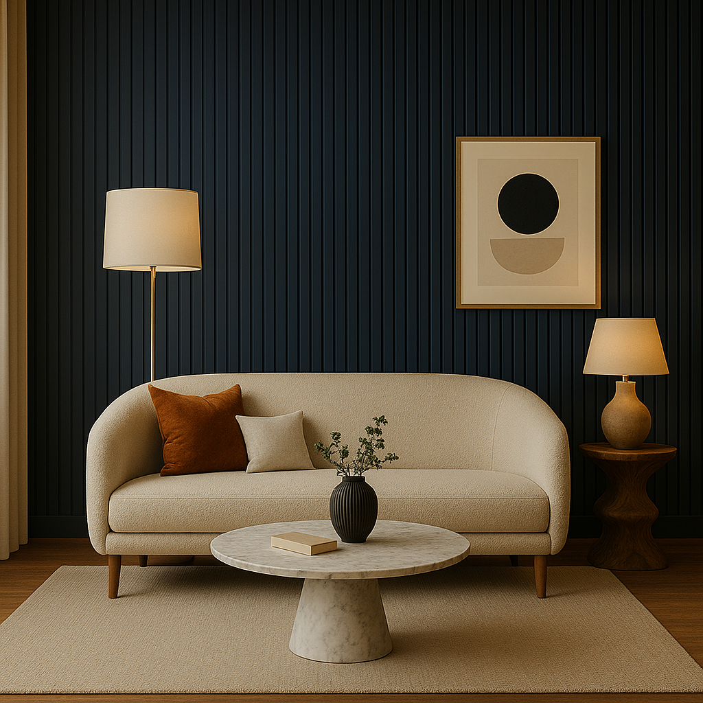 Panel Haus Colour Blue Acoustic Slat Wall Panel - 240cm x 32cm (2 Pack)